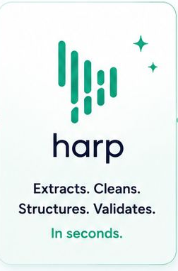 Harp extracts, cleans, structures and validates documents